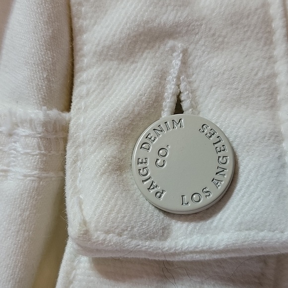 Paige Verdugo Ultra Skinny Jeans Cream/Gold Solstice size 30 - Picture 4 of 16